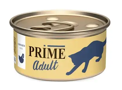 Купить prime консервы для взрослых кошек паштет с курицей
