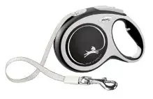 Купить СКИДКА flexi рулетка-ремень для собак, черная, new comfort tape black