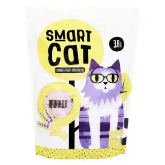 Smart Cat силикагелевый наполнитель для кошек с ароматом лаванды