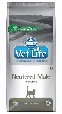 Farmina Vet Life сухой корм для взрослых кастрированных котов (neutered male)