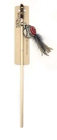 Купить zooexpress Экоline удочка для кошек деревянная "Льняной Шар"