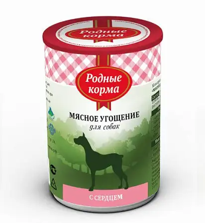 Купить Родные корма Мясное угощение консервы с сердцем для собак