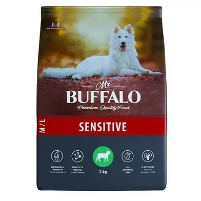 Mr.Buffalo M/L SENSITIVE сухой корм для взрослых собак средних и крупных пород, ягненок