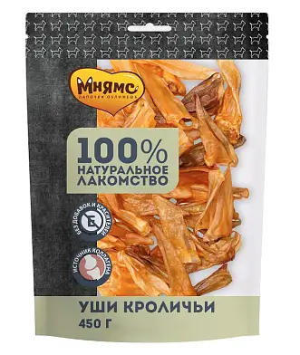 Мнямс На каждый день лакомство для собак Уши кроличьи