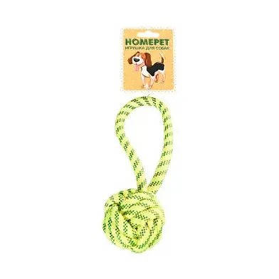 Homepet SEASIDE игрушка для собак узел из каната с петлей желто-синий