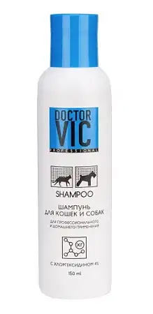 Купить doctor vic шампунь с хлоргексидином для кошек и собак