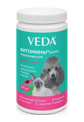 Веда Форте Фитокомплекс для собак и кошек Фитомины урологические