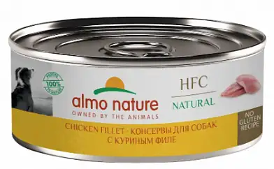 Almo Nature (HFC, Natural, Chicken Fillet) консервы для собак и щенков с куриным филе